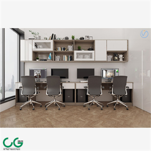 3d model of modern office screen card position